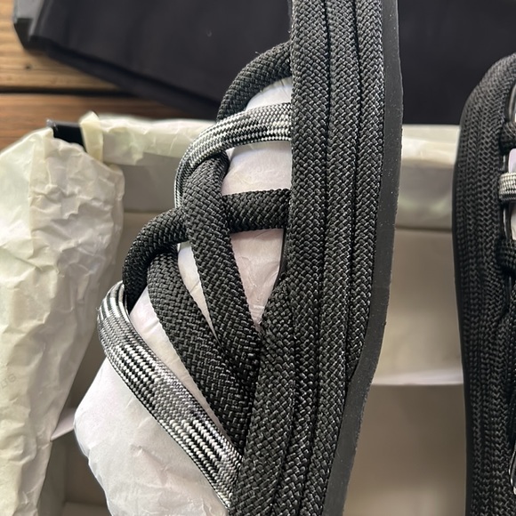 rag & bone Kris Stacked Sandal with Rope and Leather Detailing - Picture 12 of 16